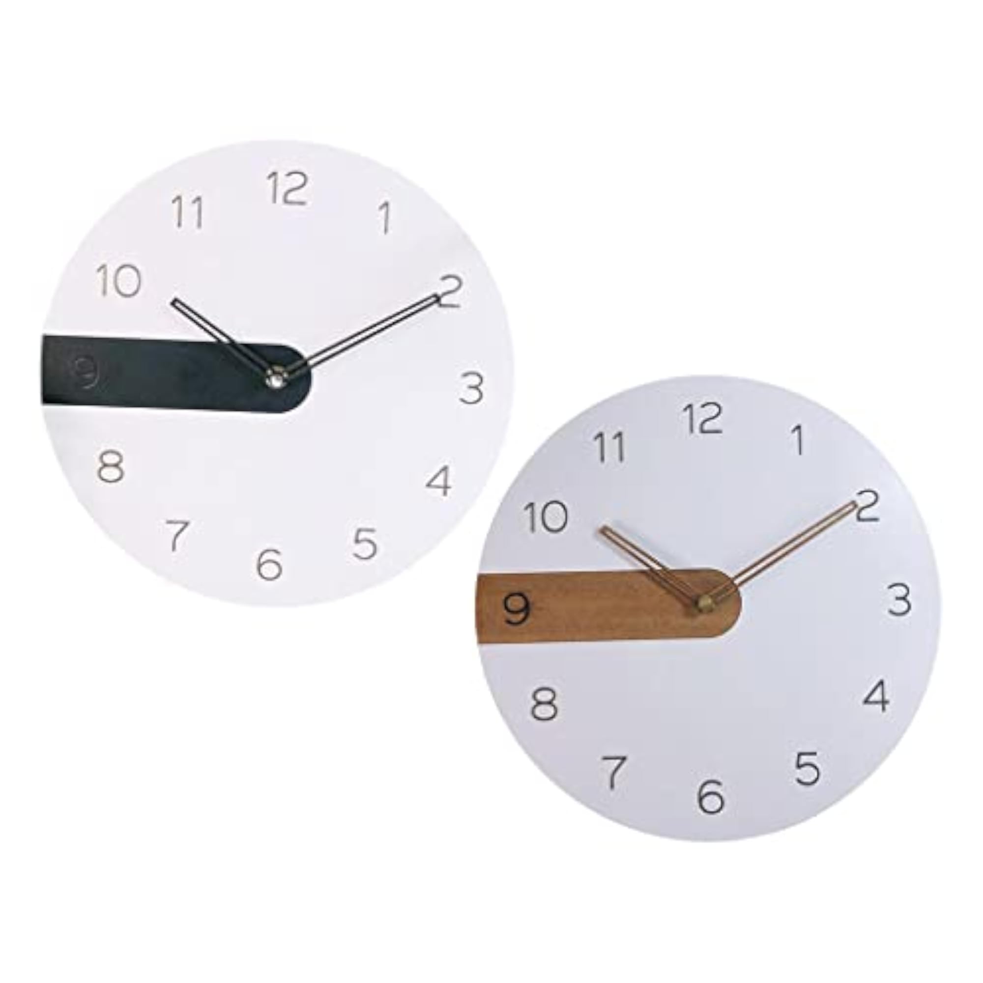 Silent Wooden Pointer Digital Clock for Home
