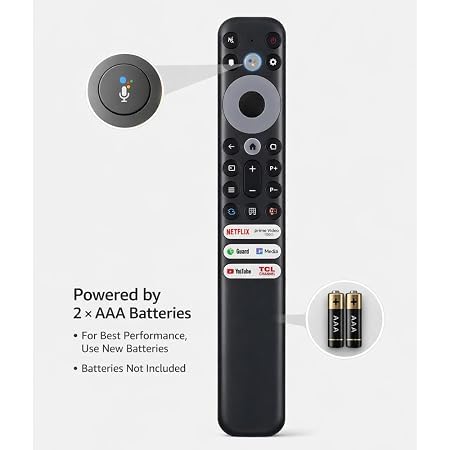 Image of Original Universal Remote Control Compatible for TCL iffaalcon led tv with Voice Command & Google Assistant Work in All TCL & Iffaalcon