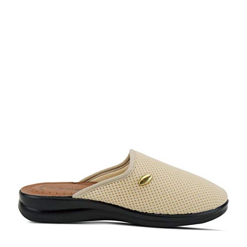 Image of Flexus Spring Step Scuff Slippers for Women - Lightweight Indoor Footwear with Flexible Round Toe Design