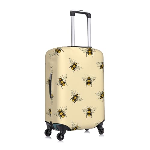 Honey Bee Print Washable Luggage Cover Fashion Suitcase Protector Cover Fits 18-32 Inch Luggage3