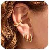 Silver Gold Hoop Earrings for Women Trendy Hypoallergenic Earrings Huggie Cartilage Hoop Earrings Piercing Jewelry for Women