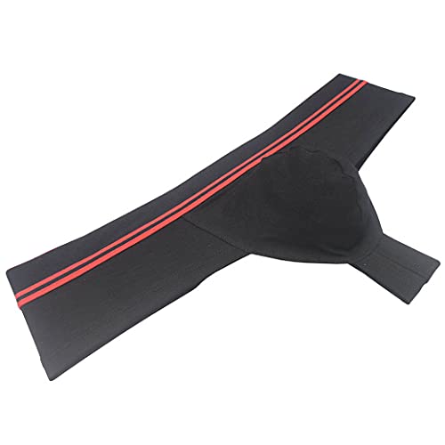 Men's Cotton Bikini Thong Cheeky Boxer Briefs Underwear Elastic Waistband Brazilian Bikini Briefs 3" Butt4