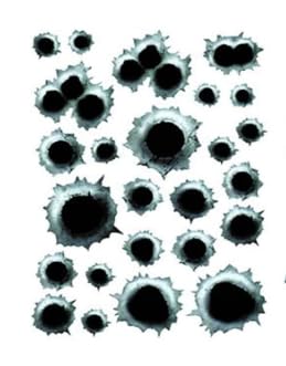 Image of 3D Bullet Hole Car Stickers - Simulation Stereoscopic Fake Gun Bullet Holes Stickers Automotive Tattoo Decorations Accessories Waterproof Car Decals, Bumper Stickers, Decals and Magnets (2H656)