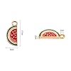 EXCEART Lot de 2 boîtes de pendentifs créatifs en forme de pastèque avec 10 breloques en émail pour la fabrication de bijoux, colliers, bracelets et porte-clés, M, Alliage, émail, Pas de gemme #3