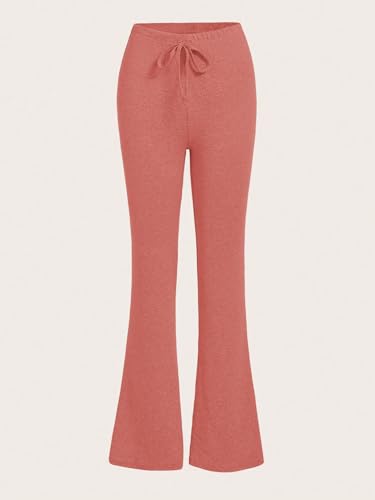 Women Pants High Casual Waist Casual Plain Wide Leg Pants3