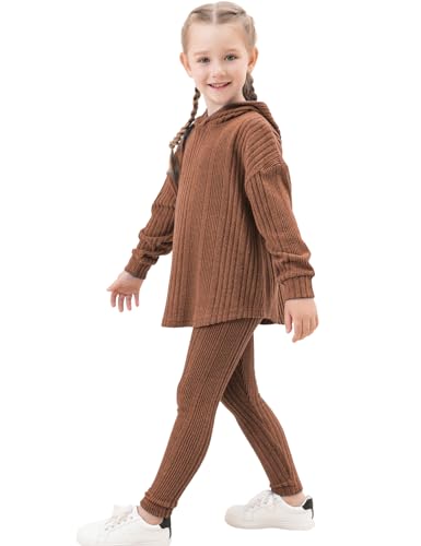 Image of LecGee Women Fall Casual Hoodie Set Long Sleeve Oversized Sweatshirt Elastic Waist Legging Pant 2 Piece Outfit Tracksuit