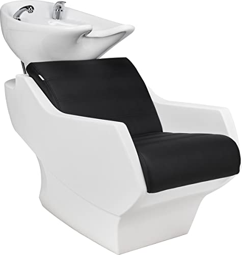 Produktfoto von AYALA Friseurstuhl mit Waschbecken TECHNO Friseurwaschbecken Friseur Waschplatz Rückwärtswaschsessel Salon&hellip;