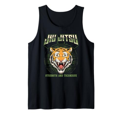 Jiu Jitsu Strength and Technique - Grappling BJJ Angry Tiger Camiseta sin Mangas