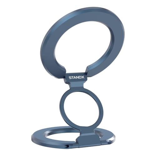 Image of Phone Ring Holder for MagSafe Case, Strong Magnetic Cell Phone Grip, 360 Rotation Kickstand Compatible with iPhone and Android.