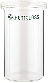 Chemglass CG-MR-50V1 Series CG-MR Reaction Vessel, Compatible with Mettler Systems, Flat Bottom, 50 mL Capacity