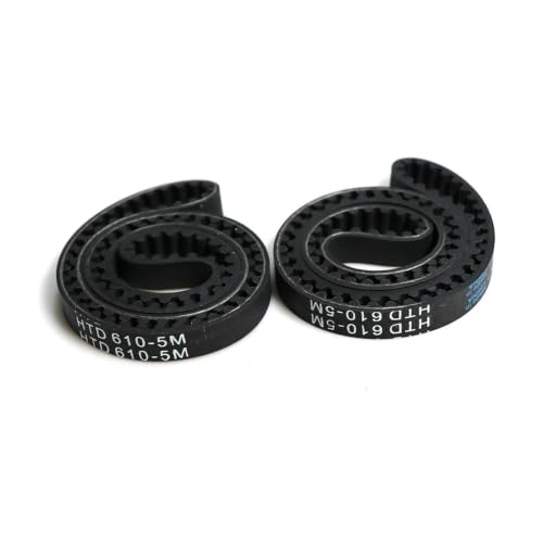 Correa HTD 5M 615-123T de goma reforzada antideslizante con ancho de 30mm en pack de 2