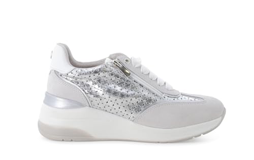 Baskets de marche grises contre la fatigue plantaire à double zip