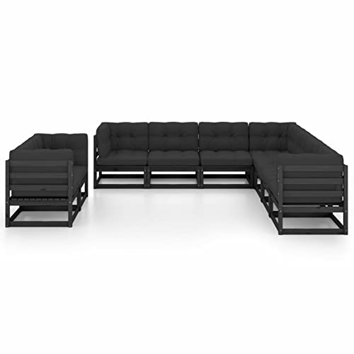 RONGQI 9-TLG. Garten-Lounge-Set mit Kissen, Lounge Gartenmöbel Set, Terassenmöbel Wetterfest, Balkon Möbel, Garten… – Bild 3