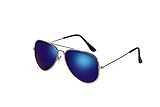WODISON Vintage Mirrored Aviator Sunglasses for Women Men Reflective Lens Metal Frame