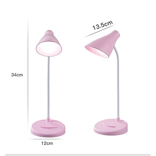 Lampka biurkowa Przenośny USB. Akumulator DOPROWADZIŁO Składane biurko Lampa Ochrona oczu Dotykanie Pracującym Lampa stołowa do książki Bed (Color : White)