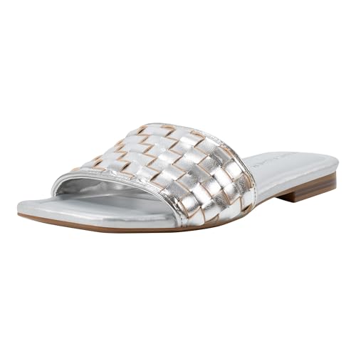 Marc Fisher Women's Lecee Sandal, Silver 040, 6.5