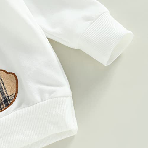 PanLidapan Toddler infant baby Boy sweatsuit letter sweatshirt jumper elasticated waist trouser sweatpants fall winter outfit clothes - Image 5