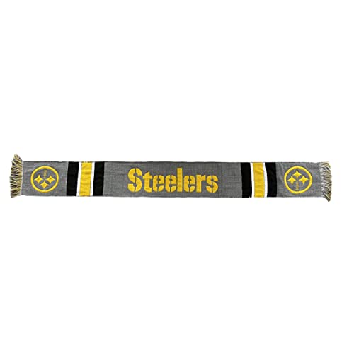 FOCO NFL PITTSBURGH STEELERS 2022 GRAY WOVEN SCARF