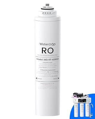 Waterdrop RT-450RO Filter, Replacement for Waterdrop T3-C & T3-M & T4-A Tankless Reverse Osmosis System, Pack of 1 RO Filter, 24-month Lifetime