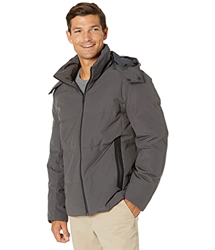 Image of Cole Haan Men's Short Down Parka With Hooded Down Coat