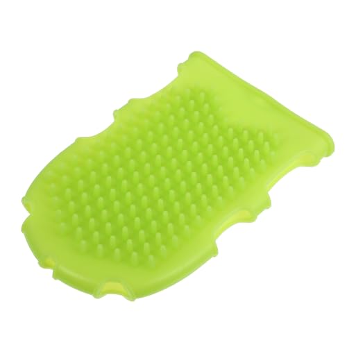 Ciieeo Cepillo Corporal de Silicona Verde para Ducha y Masaje Guante Exfoliante Antideslizante Diseño Ergonómico Depurador Corporal para Limpieza