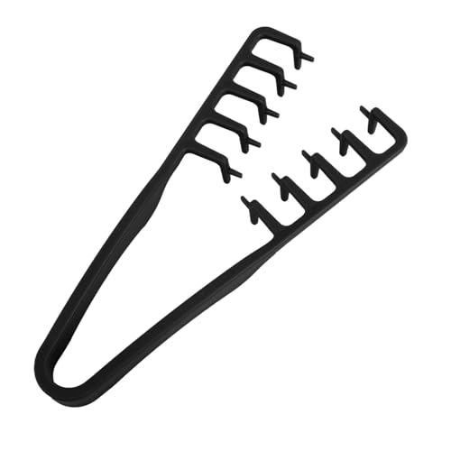 Peigne Texture Volumineux à Dents Larges, 18x10cm Peigne à Texture Duveteux en ABS avec Poignée Texturée pour Hommes Accessoire de Coiffure(Noir)