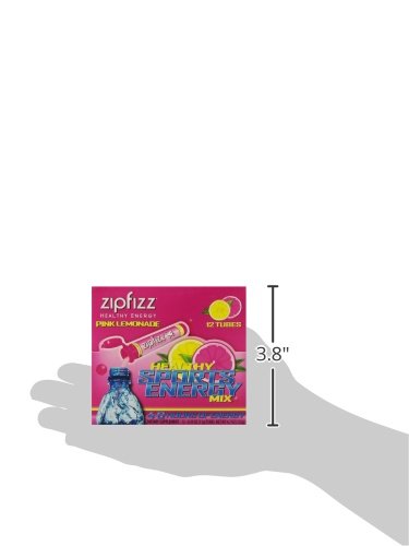 Zipfizz Energy Drink Mix, Electrolyte Hydration Powder with B12 and Multi Vitamin, Pink Lemonade (12 Pack)