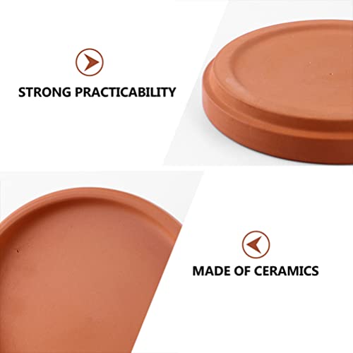 Image of 5 Pack Terracotta Plant Saucer 3 Inch, Small Clay Pot Saucers for Indoor Ourdoor Flower Pots, Round Ceramic Planter Trays for Succulents, Unglazed Drainage Drip Base for Potted Plants