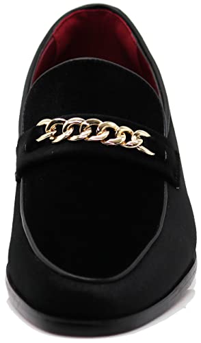 Image of Enzo Romeo Plum05 Men's Dress Loafers Elastic Slip on with Buckle Fashion Shoes