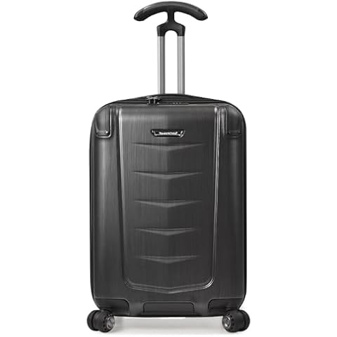 Traveler's Choice Silverwood Polycarbonate Hardside Expandable Spinner Luggage, Brushed Metal, Carry-on 21-Inch Cover