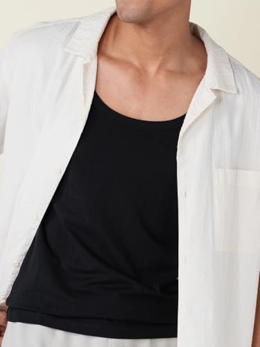 Image of DAMENSCH Anti-Bacterial Anti Odour Soft Pinstripe Cotton Vest