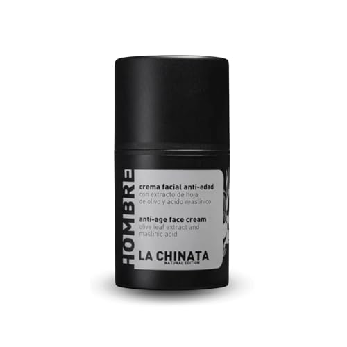 Crema facial hombre antiedad La Chinata - Reduce arrugas y líneas de expresión – Hidrata y reafirma la piel - Con ácido hialurónico y vitamina E - 50ml