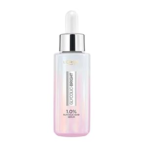 L&#39;Oreal Paris Brightening Serum, 1% Glycolic Acid, 2% Niacinamide Serum, Visibly Minimizes Spots, Reveals Even Skin Tone, Glycolic Bright Skin, 15ml (0.52 oz)