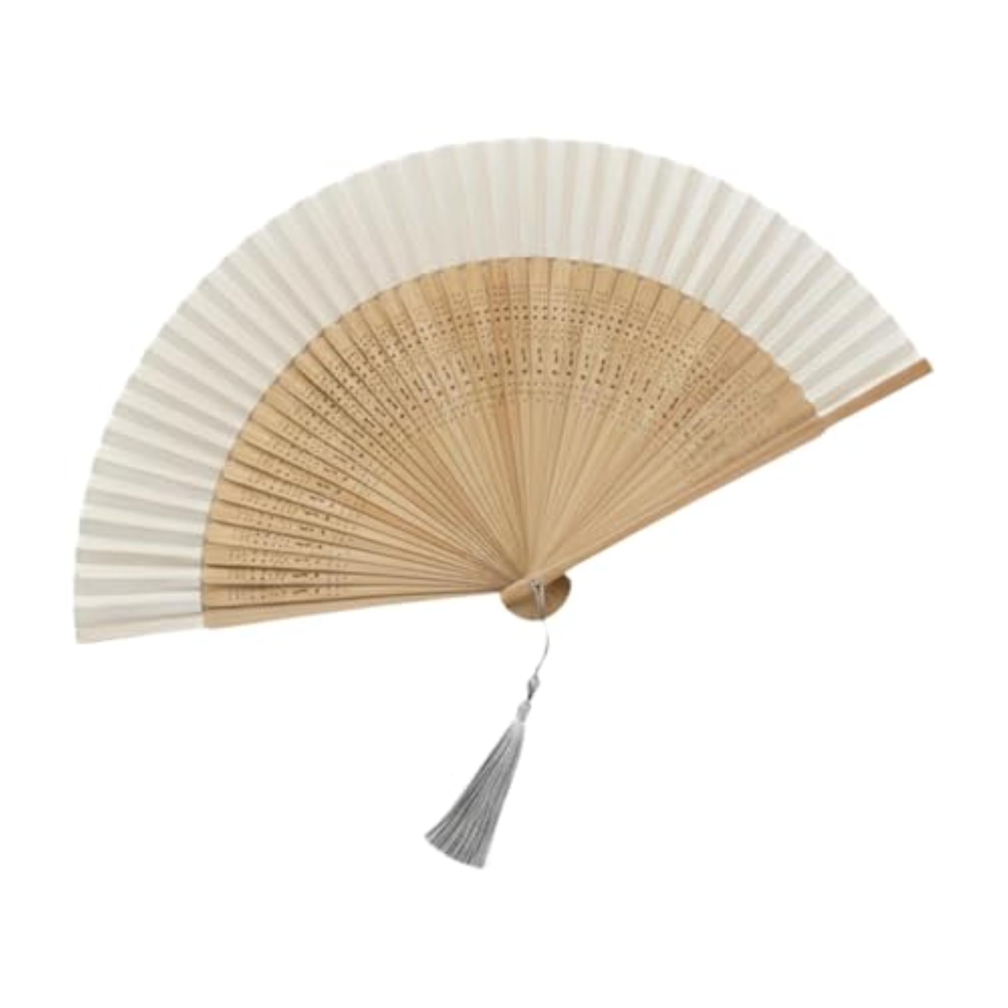 Chinese Folding Fan with Bamboo Frame