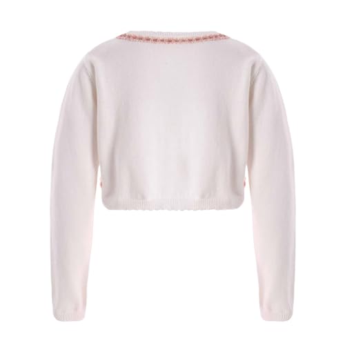 YiZYiF Toddler Girls Button Closure Knitted Shrug Bolero Cardigan Cropped Jacket Open Front Outwear2