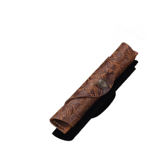Estojo de Caneta Único Couro Antigo Artesanal Protetor para Tinteiro Stylus e Esferográfica
