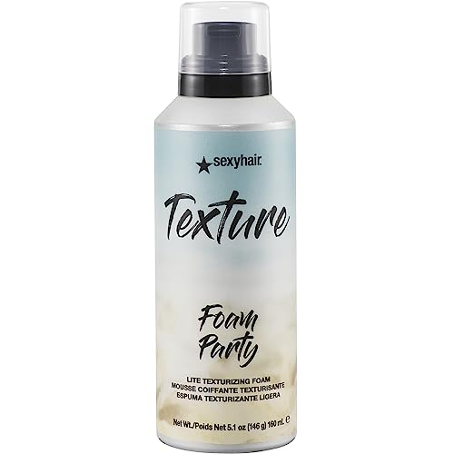 SexyHair Texture Foam Party Lite Texturizing Foam, 5.2 Oz - Packaging may vary