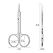 CGBE Manicure Scissors, Extra Fine Eyebrow Scissors for Grooming, Curved Blade Nail Scissors Precise Pointed Tip Grooming Kit for Eyebrow, Eyelash, Trim Nail and Dry Skin