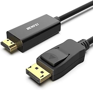 DisplayPort na HDMI Kabel, BENFEI 1,8 m DP Display Port do HDMI HDTV 1080P adapter męski na męski konwerter pozłacany kabel do Lenovo, Dell, HP, Asus i innych marek