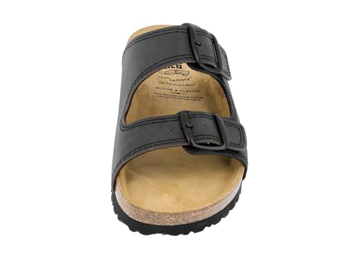 Lico BIOLINE MAN SOFT Herren Pantoletten, Schwarz/ Braun, 46 EU – Ansicht 3
