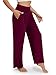 Gracyoga Wide Leg Yoga Pants for Women Casual Loose Cozy Sweatpants High Waisted Lounge Pajama Flowy Pants With Pockets