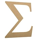 JoePaul's Crafts Greek Wooden Letters - 12" - Sigma - Fraternity/Sorority Premium Unfinished Wood Le