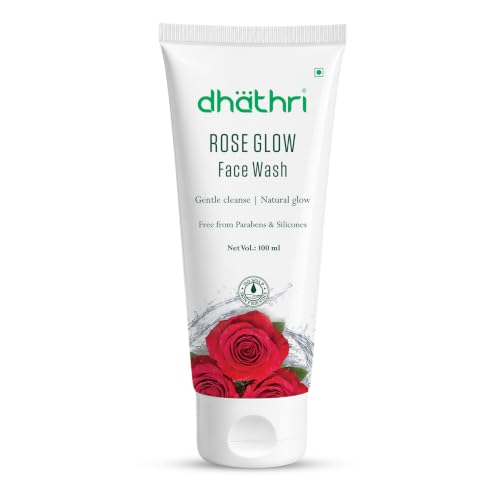 Image of Dhathri Rose Glow Face Wash | Gentle Daily Cleanser for Natural Glow | Removes Dirt, Oil & Impurities | Paraben & Silicone Free | Soap-Free Formula | 100 ml