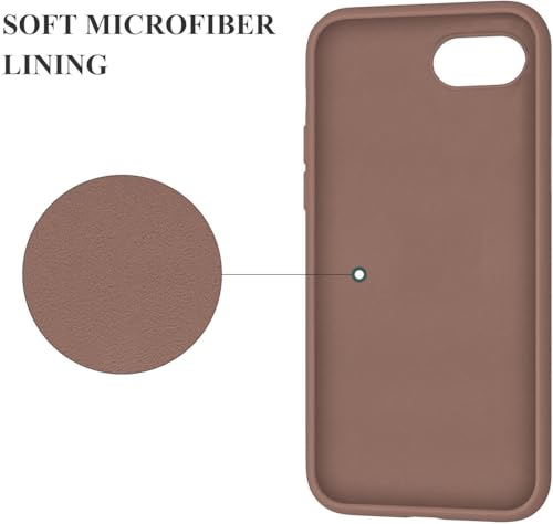 Image of VONZEE Back Cover for iPhone 7 /8 /SE /SE (3rd Gen), Liquid Silicone Gel Rubber Shockproof Candy Phone Cases Compatible for iPhone 7 /8 /SE /SE (3rd Gen) (Brown)