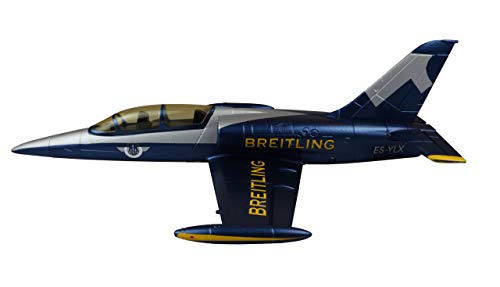 Amewi 24095 AMXFlight L-39 Albatros, Breitling Design, RC Flugzeug, ferngesteuert, EPO, PNP, blau-Silber