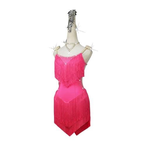 Robe de danse latine à franges haut de gamme pour vêtement de compétition de salon