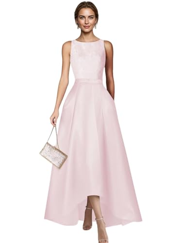 High-Low-Mother-of-The-Bride-Dresses-for-Wedding-Lace-Evening-Formal-Dresses-Satin-Prom-Gowns-with-Bowknot-Women-Light-Pink