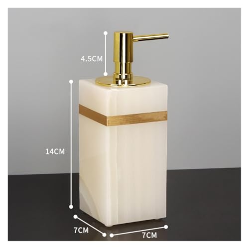 Dispensador de jabón vintage para baño en mármol natural blanco y dosificador de lujo Cup B 3