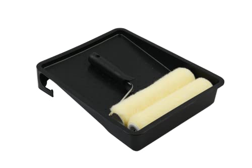 Maxim 9 Paint Roller and Tray Set with 2X Medium Pile Roller Sleeve for Painting Walls & Ceilings, 9 inch Metal Frame with Plastic Handle - Huge Multi-Buy Savings Available!!!
