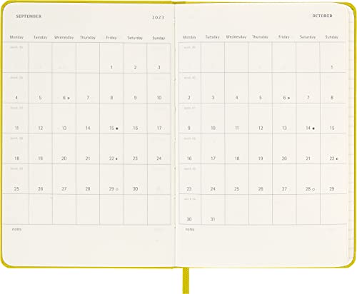 Moleskine Weekly Planner 2023, 12-Month Weekly Diary, Weekly Planner and Notebook, Hard Cover, Pocket Size 9 x 14 cm, Colour Hay Yellow - Image 4